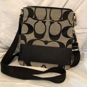 Coach Black and Grey Crossbody Purse